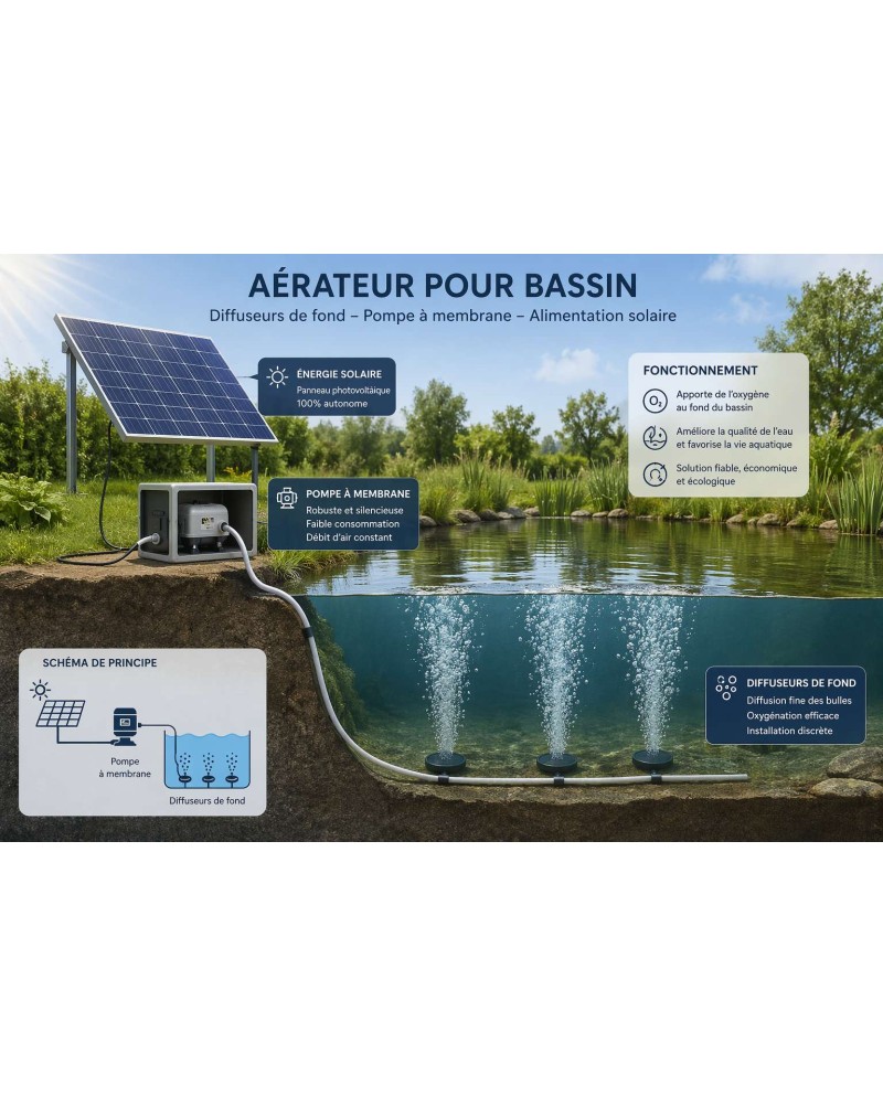 Autonomous aerator aquaculturefrance
