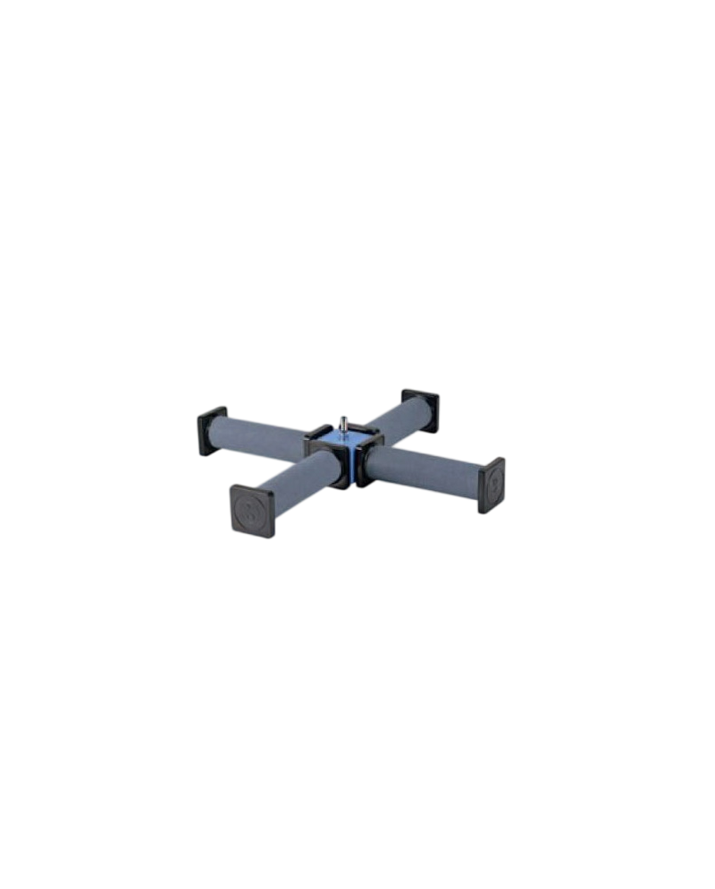 Cross-shaped air diffuser for aquaculture partners