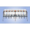 Incubation System with Zug Bottles in Rack aquaculturefrance