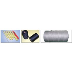 Accessoires pour filets (fil polyamide, aiguilles à ramender)